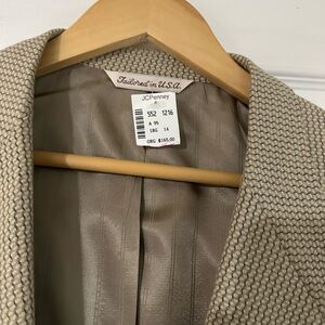 JCPenney Beige Textured Blazer
